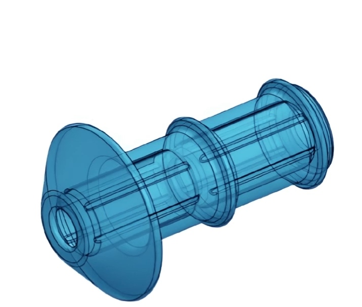 Air Assist single-use silicone device, 3D rendering